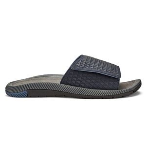 OLUKAI Halo 'Olu Trench Blue/Charcoal Slides Sandals